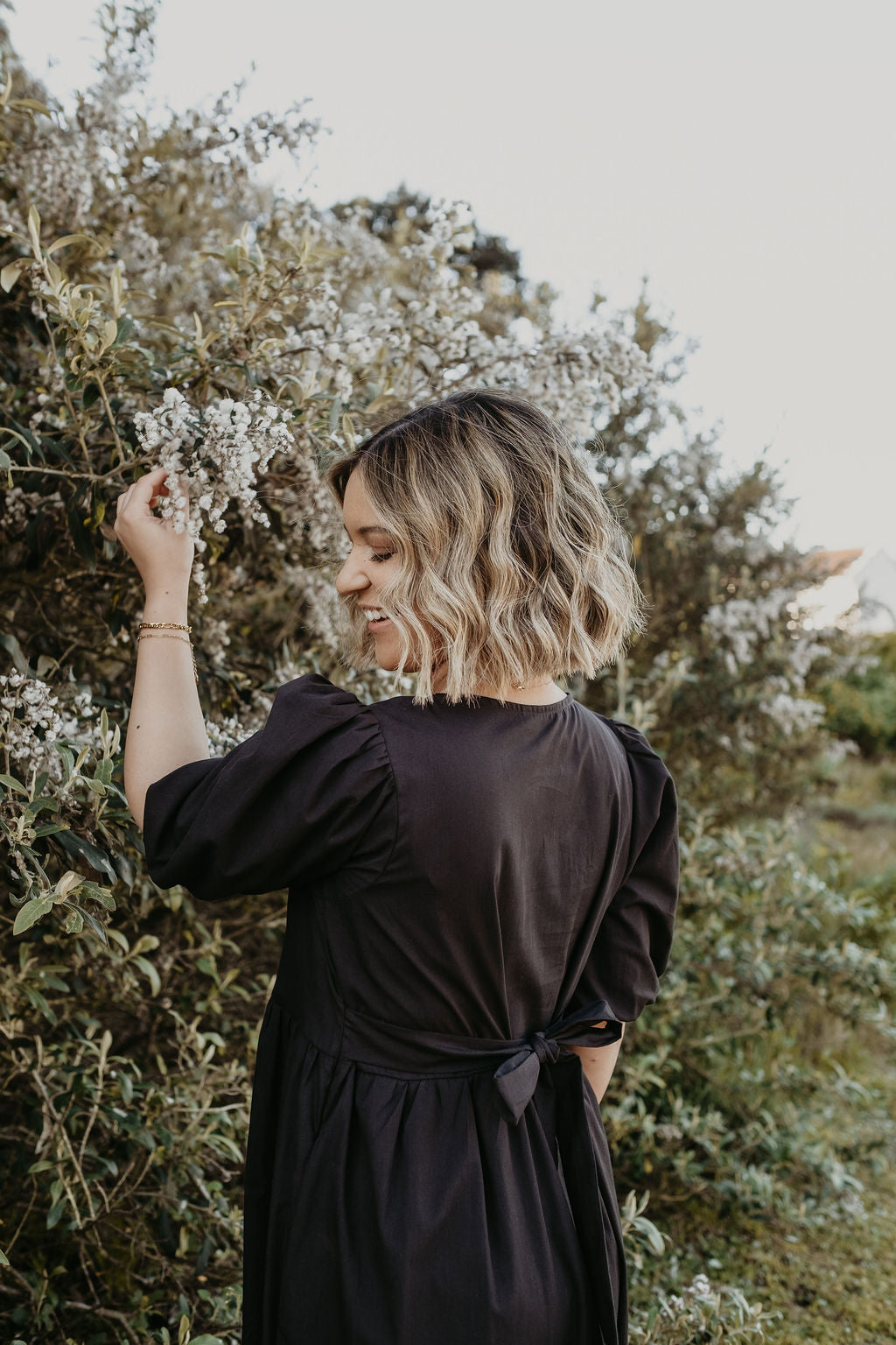 2 Tiered Midi Dress - Poplin