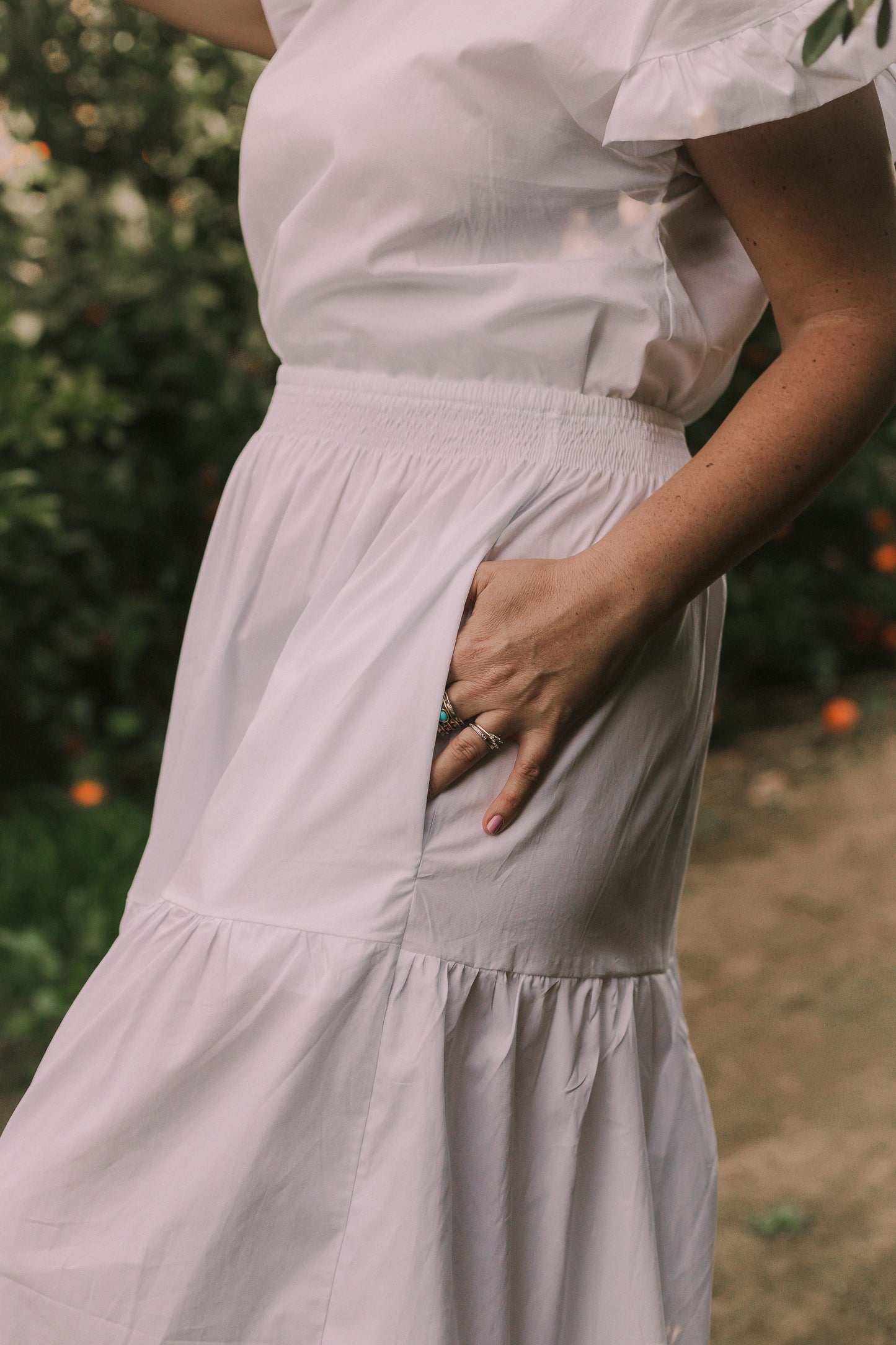 3 Tiered Maxi Skirt - Poplin