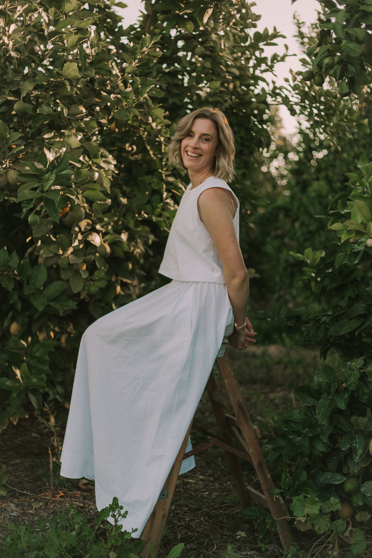 A-line Midi Skirt - Poplin