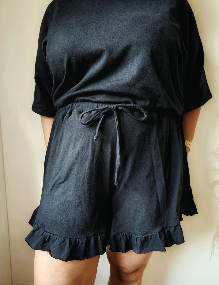 Pajammer Shorts - Frilled - 100% Cotton