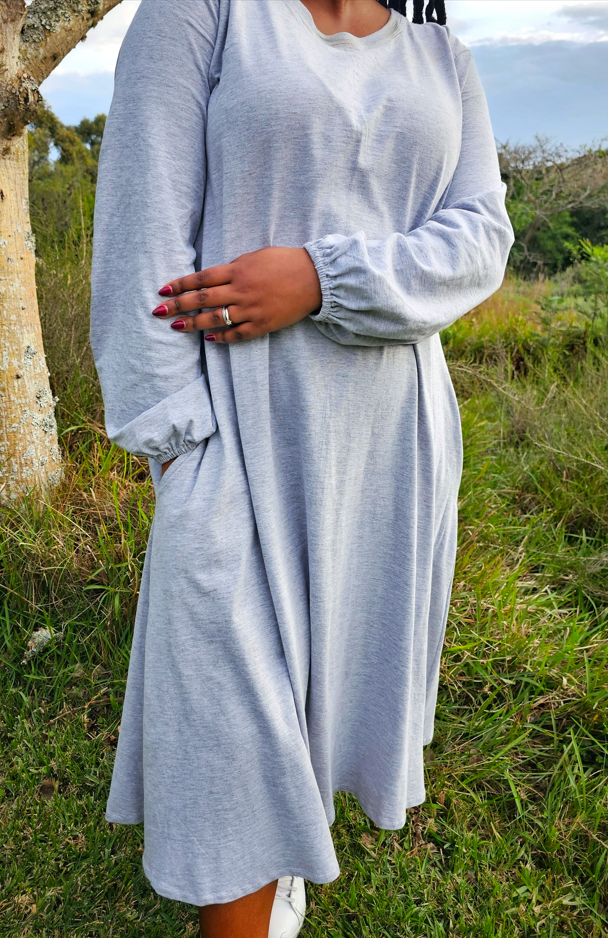 T-shirt Dress - Long Sleeve - 100% Cotton