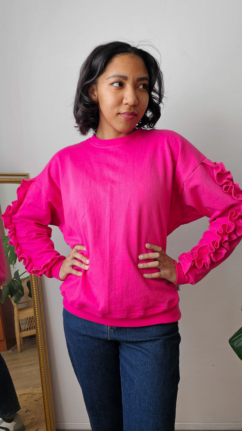 Frilled Fleece Top