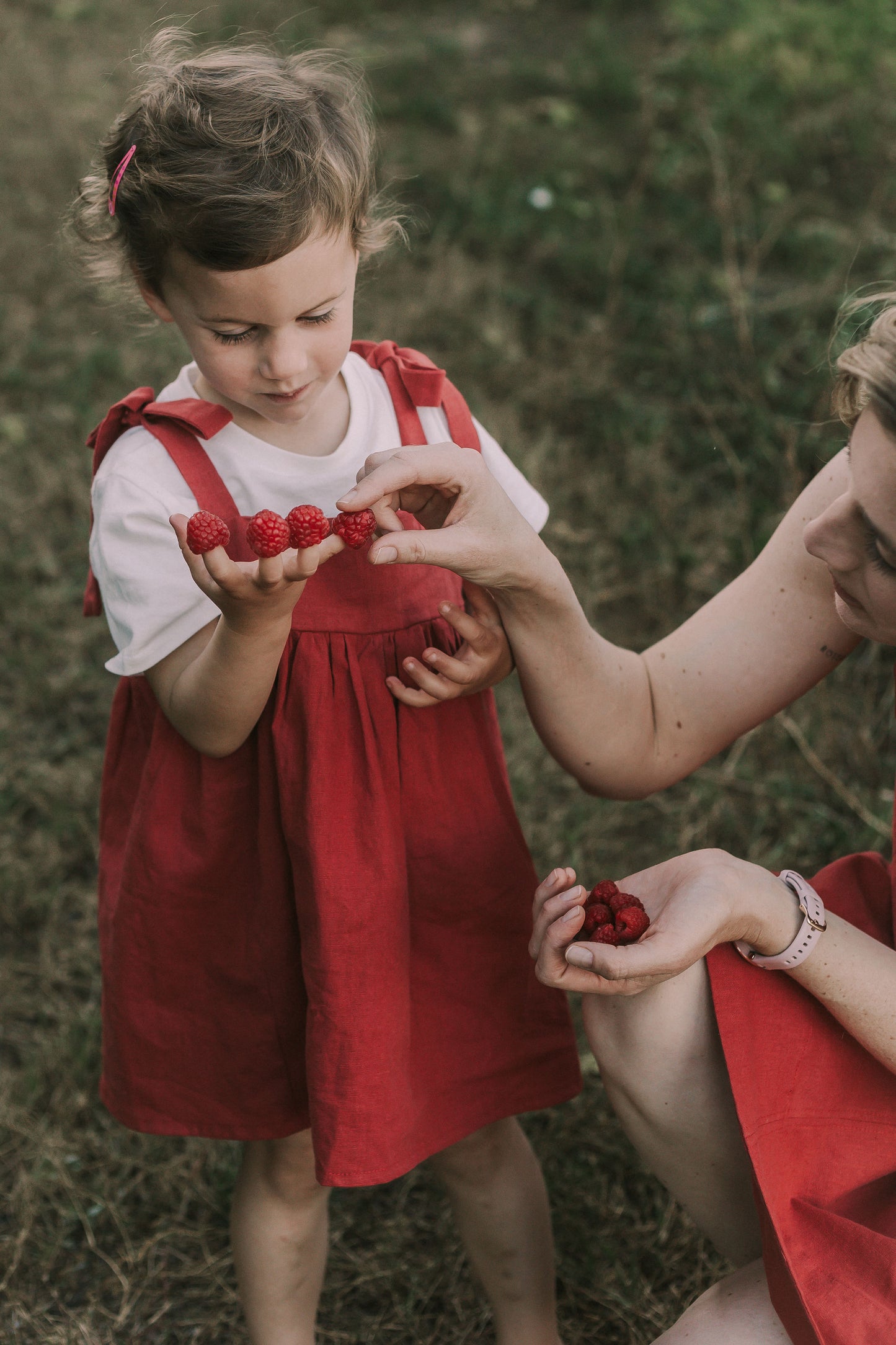 Kids' Bow Linen Cotton Dress
