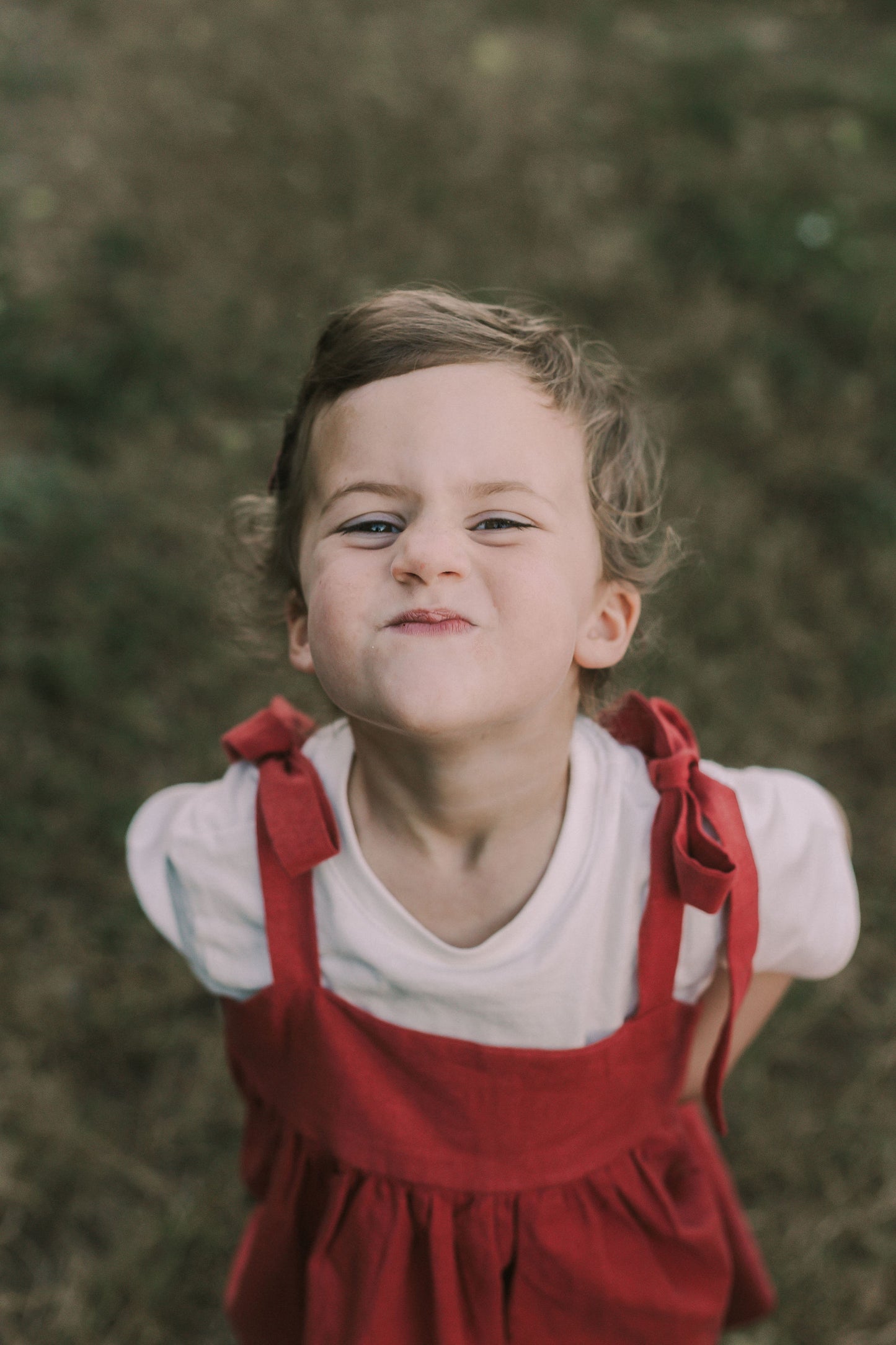Kids' Bow Linen Cotton Dress