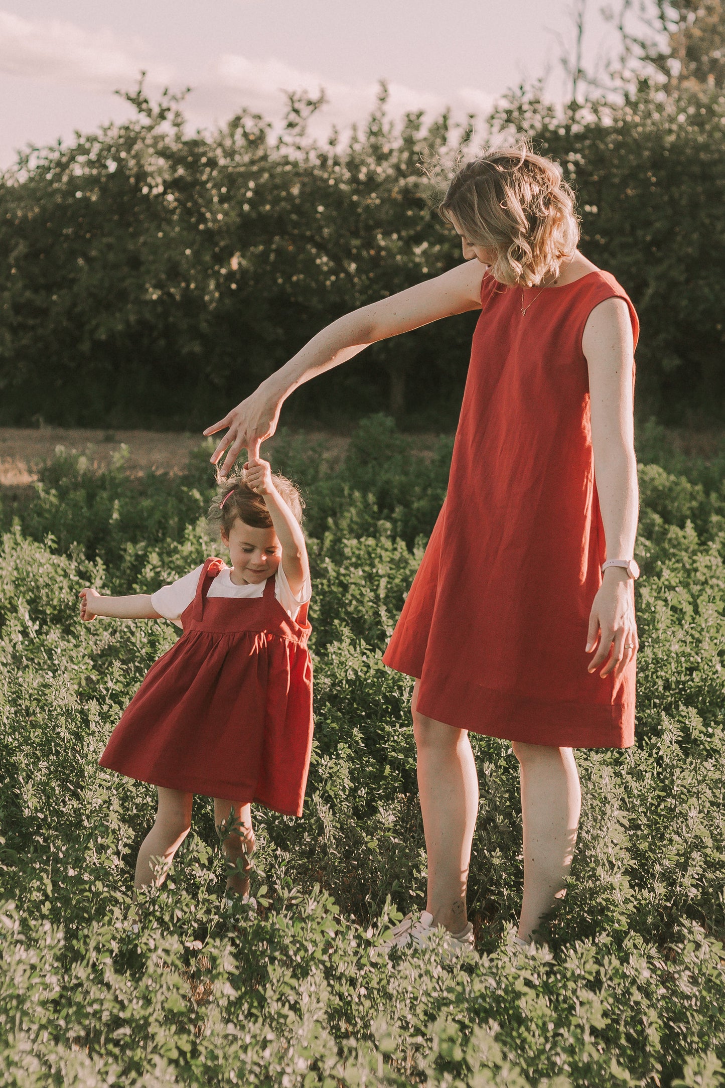 Kids' Bow Linen Cotton Dress