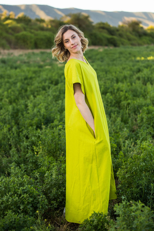 Linen Cotton Maxi Dress