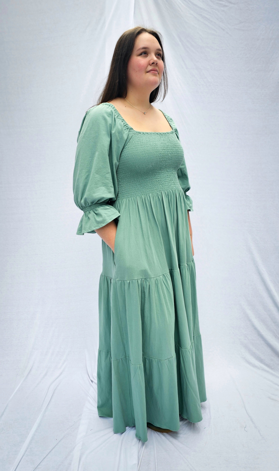 The Cottage Dress 3 Tiered maxi dress 100 Cotton