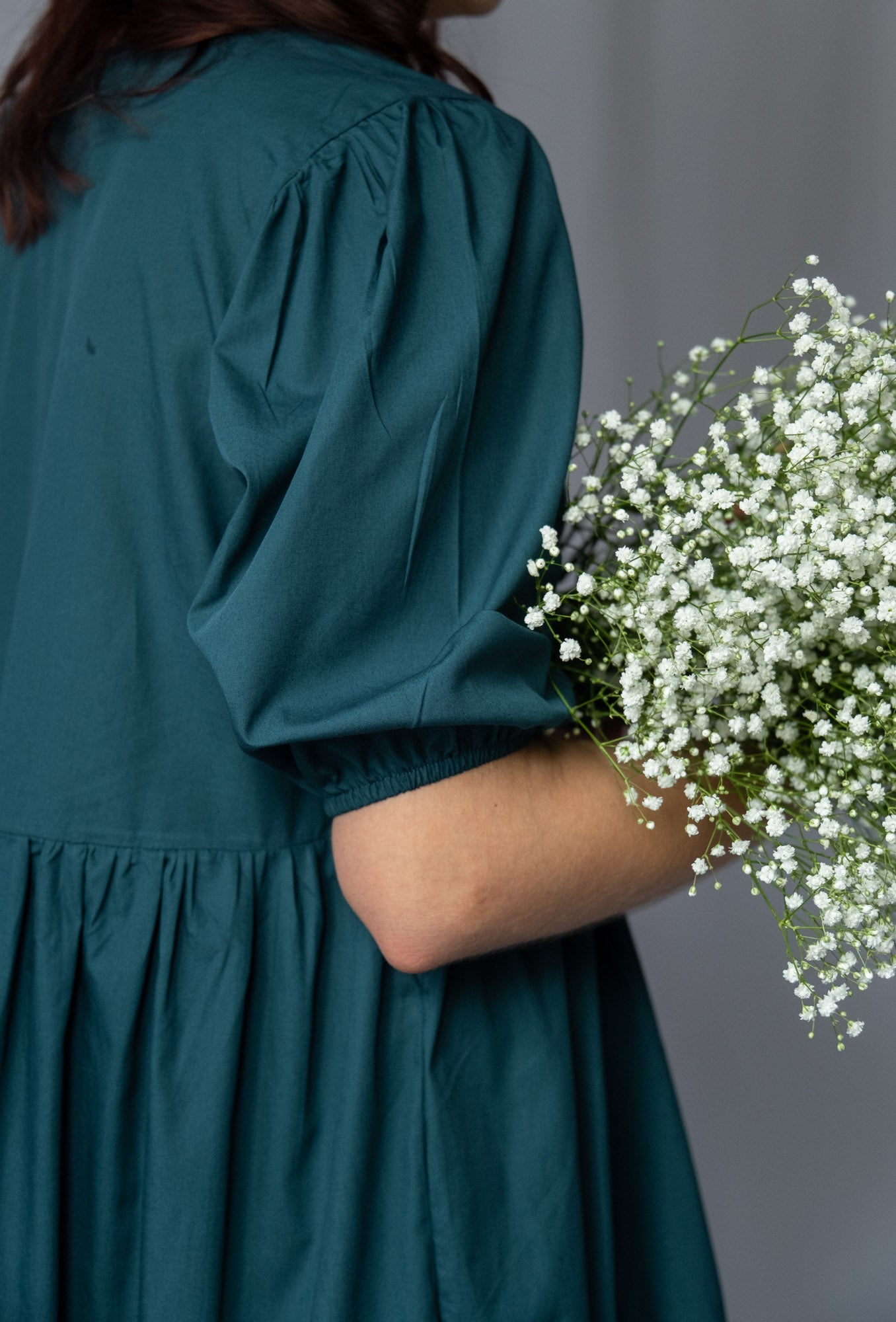 2 Tiered Midi Dress - Poplin