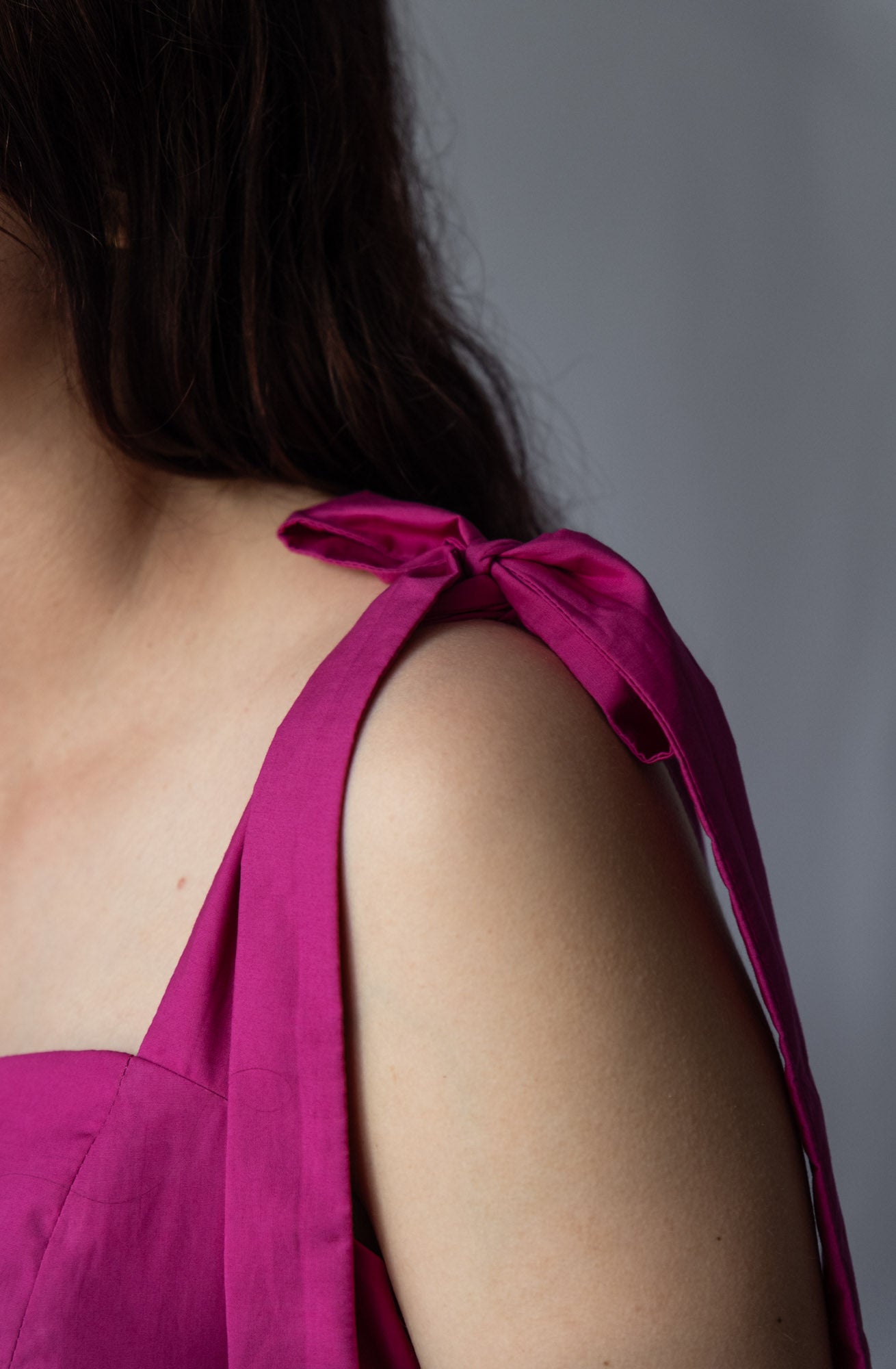 Knots of Love - Bodice Maxi Dress - Poplin