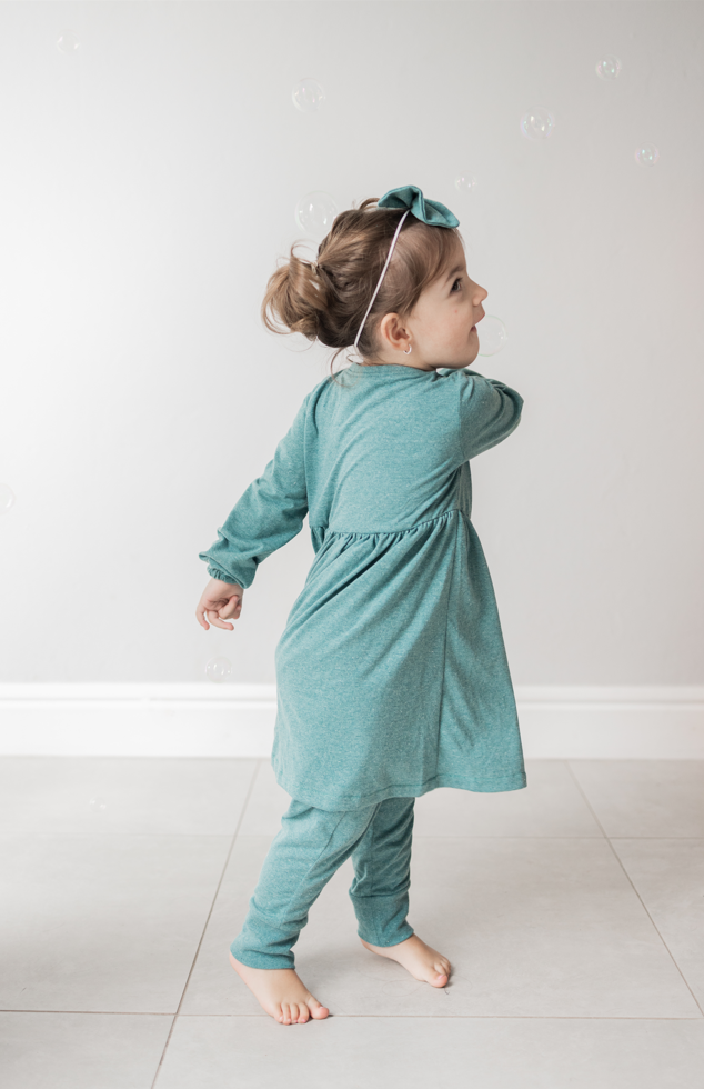 Girls Gathered Dress Set - Recycled Plastic