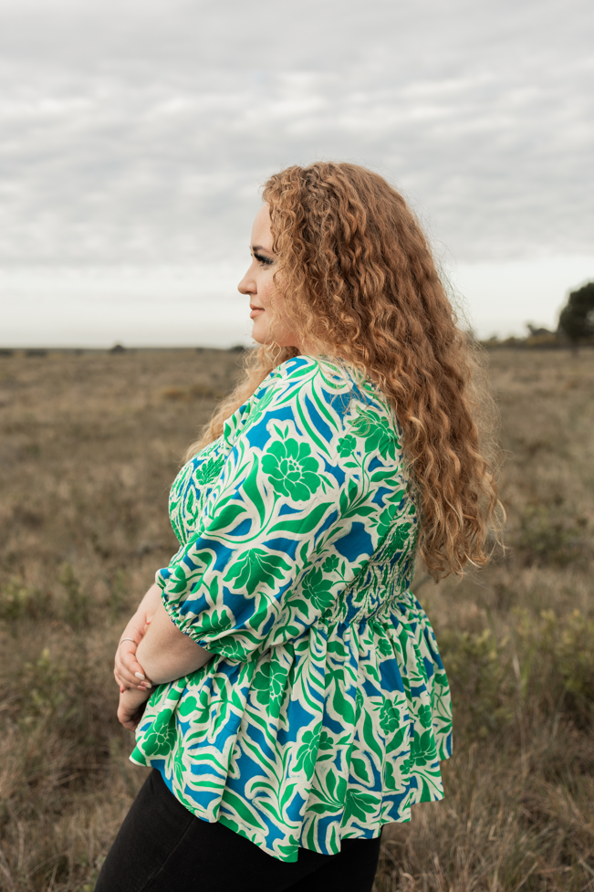The Cottage Top - Ecovero Viscose Print