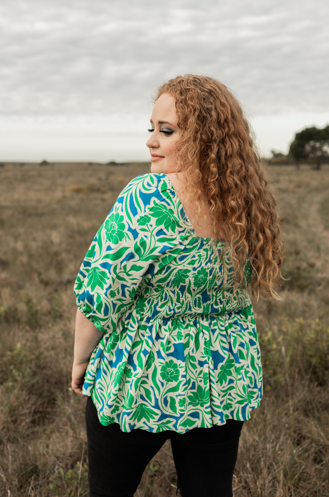 The Cottage Top - Ecovero Viscose Print
