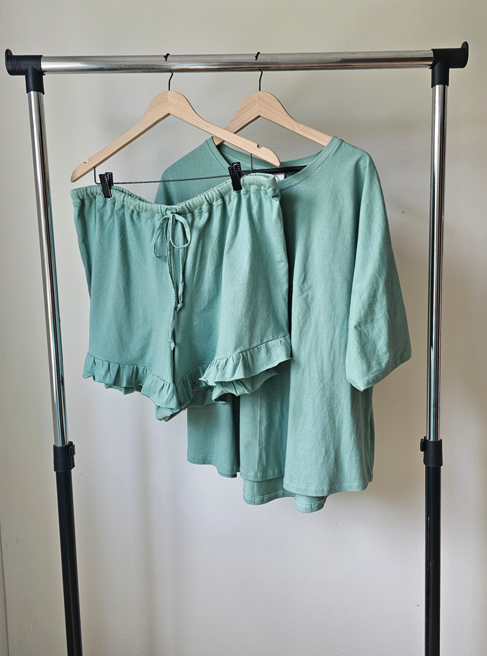 Pajammer Shorts - Frilled - 100% Cotton
