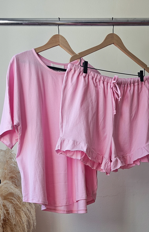 Summer Pajammer Matching Set - Frilled - 100% Cotton