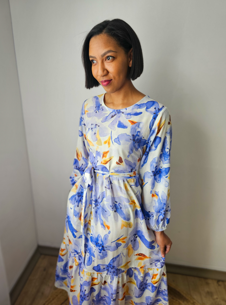 2 Tiered Midi Dress - Tencel