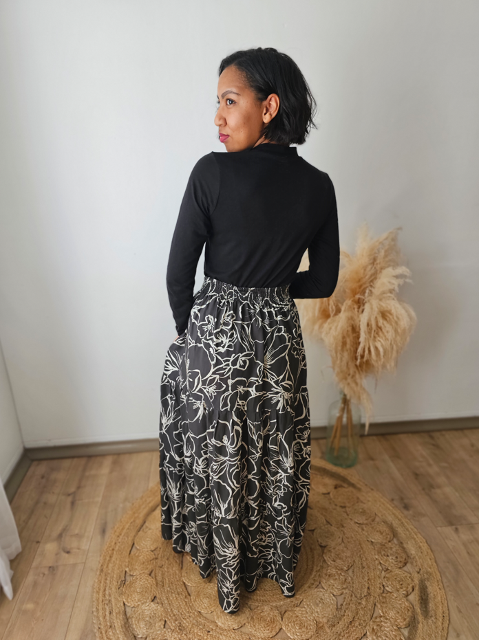 3 Tiered Maxi Skirt - Tencel
