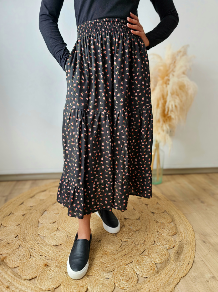 3 Tiered Midi Skirt - Tencel