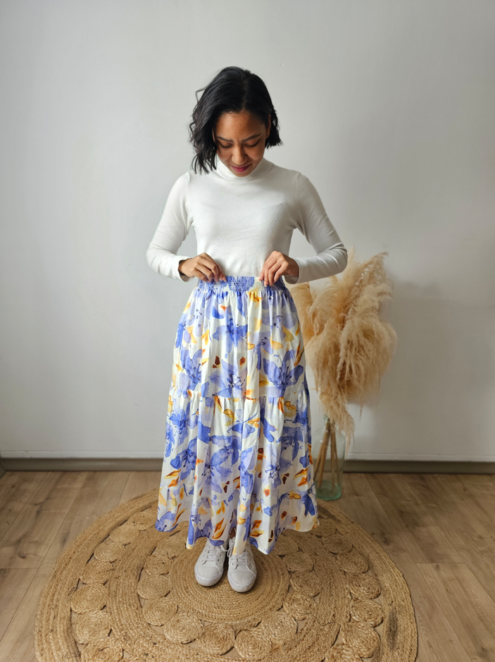 3 Tiered Midi Skirt - Tencel