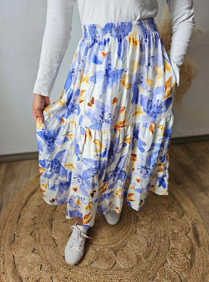 3 Tiered Midi Skirt - Tencel