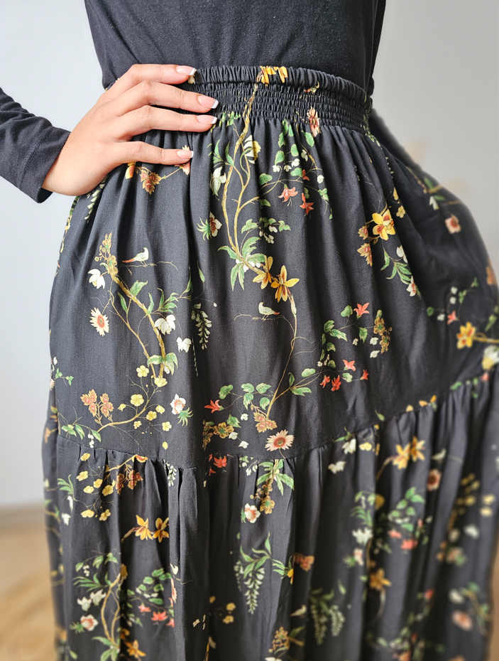 3 Tiered Midi Skirt - Tencel