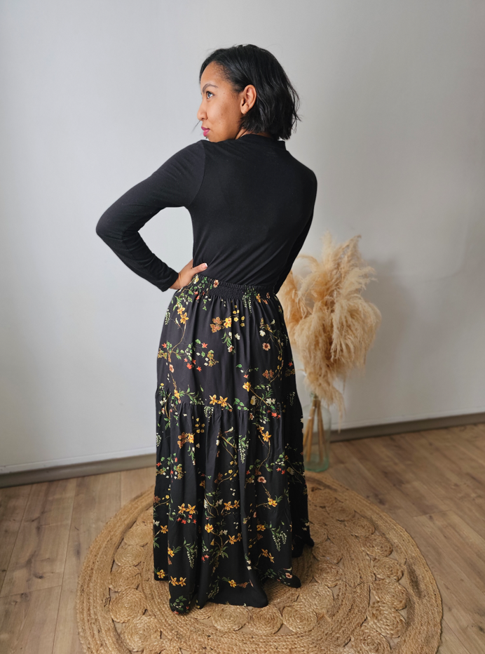 3 Tiered Maxi Skirt - Tencel