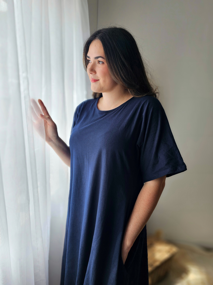 Basic T-shirt dress - 100% Cotton