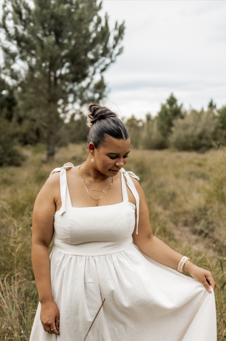 Knots of Love - Bodice Maxi Dress - Linen