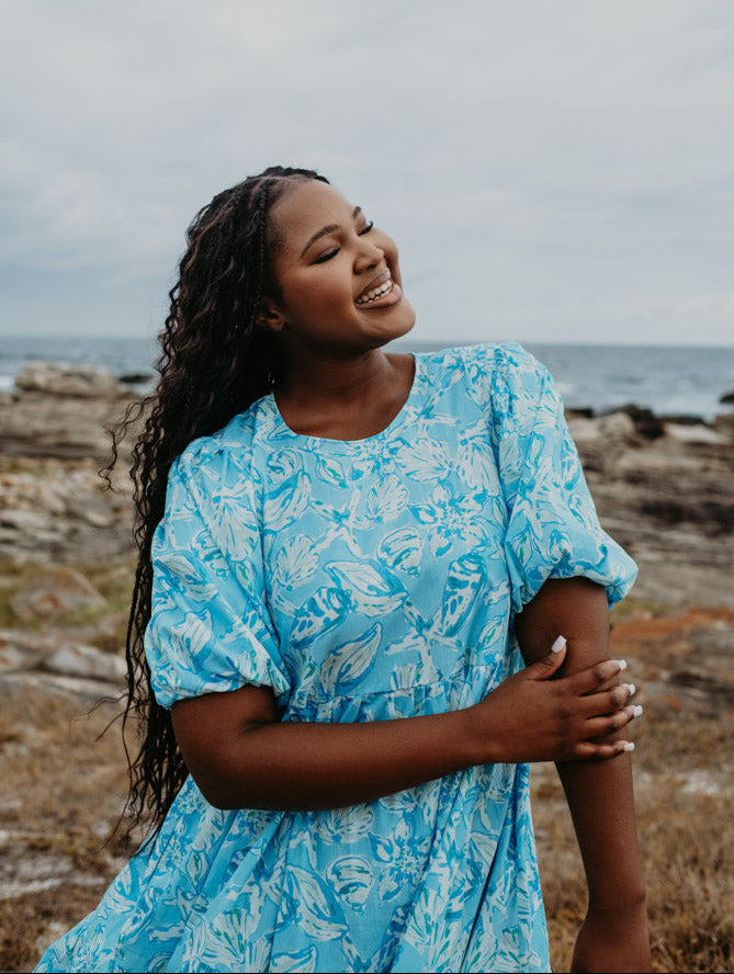 2 Tiered Midi Dress - Poplin