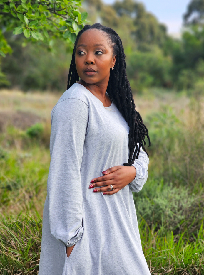 T-shirt Dress - Long Sleeve - 100% Cotton