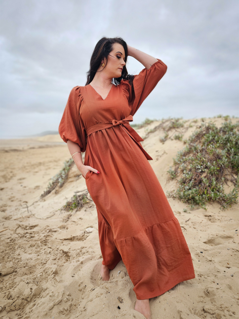 Boho Maxi Dress - Linen Blend - Offcut Range