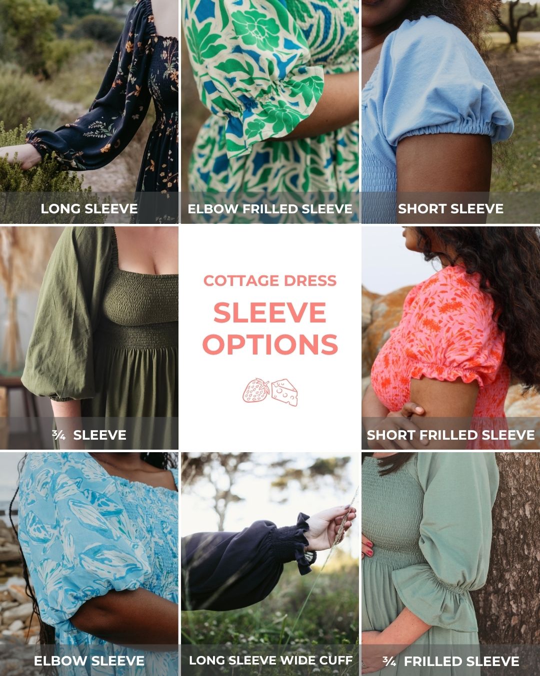 The Cottage Dress - Midi Length (Non-stretch Fabric)
