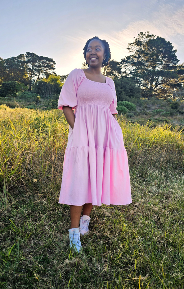 The Cottage Dress - 2 Tiered midi dress - 100% Cotton