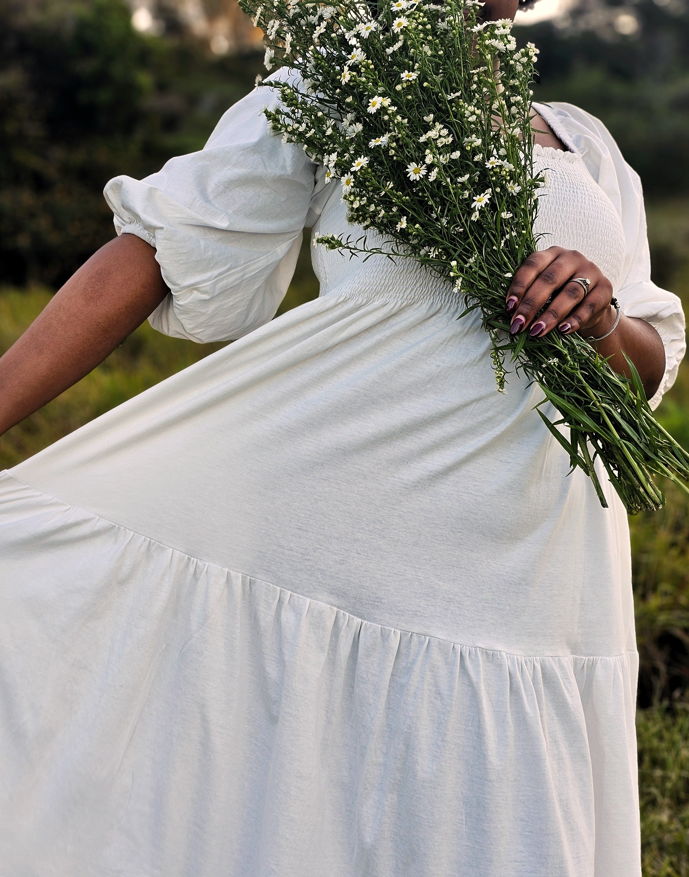 The Cottage Dress - 2 Tiered midi dress - 100% Cotton