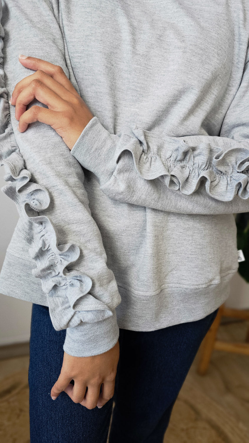 Frilled Fleece Top