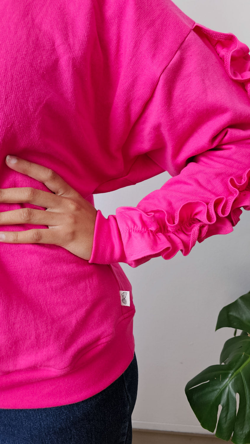 Frilled Fleece Top