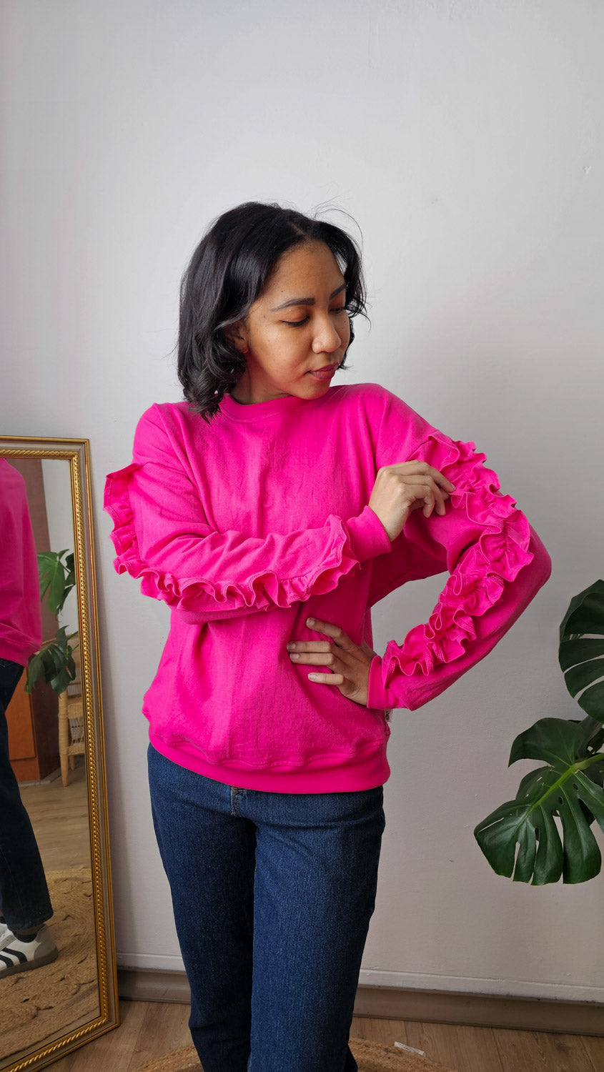 Frilled Fleece Top