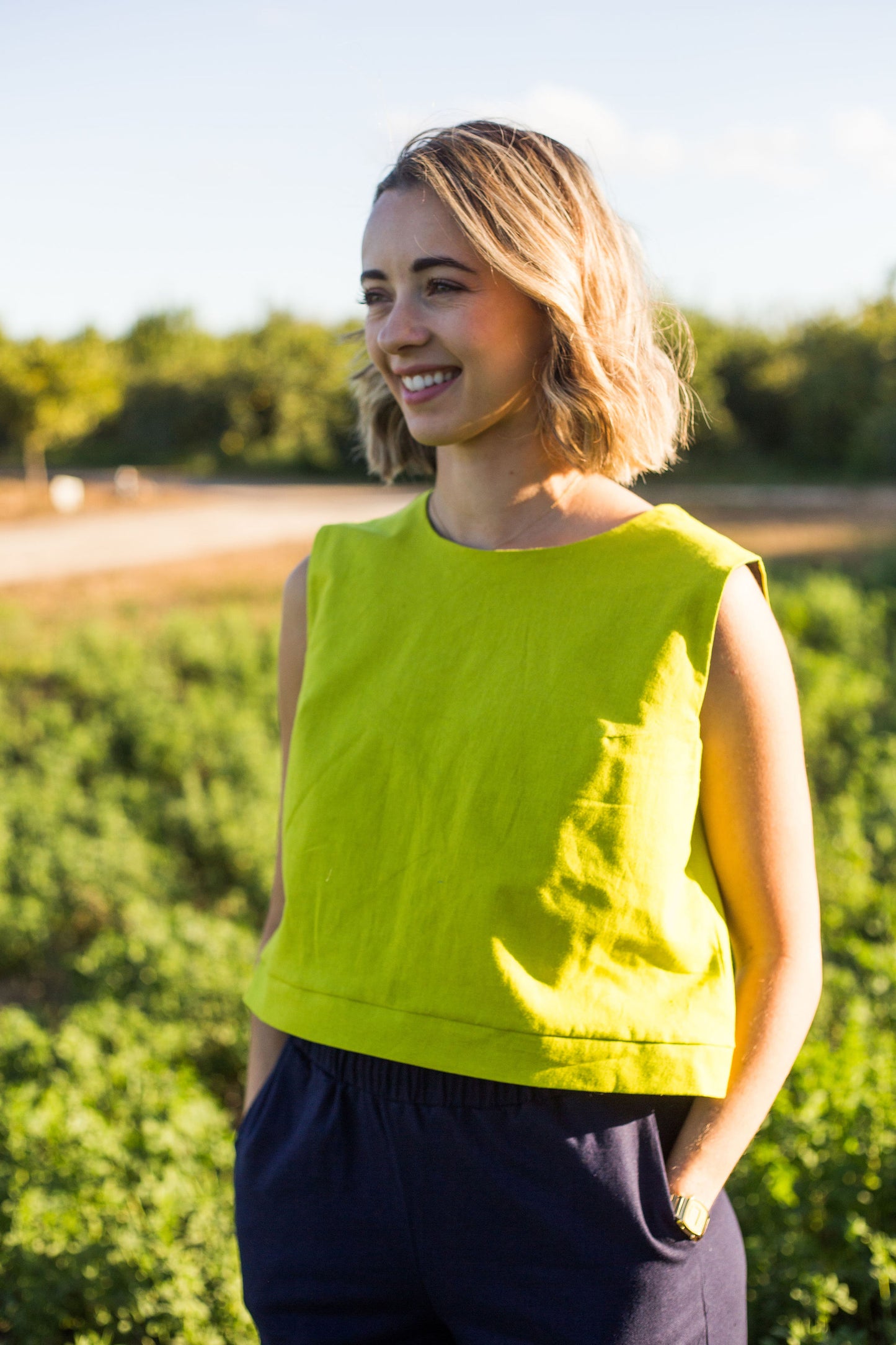 Linen Cotton Crop Top