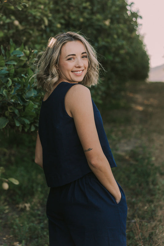 Linen Cotton Crop Top