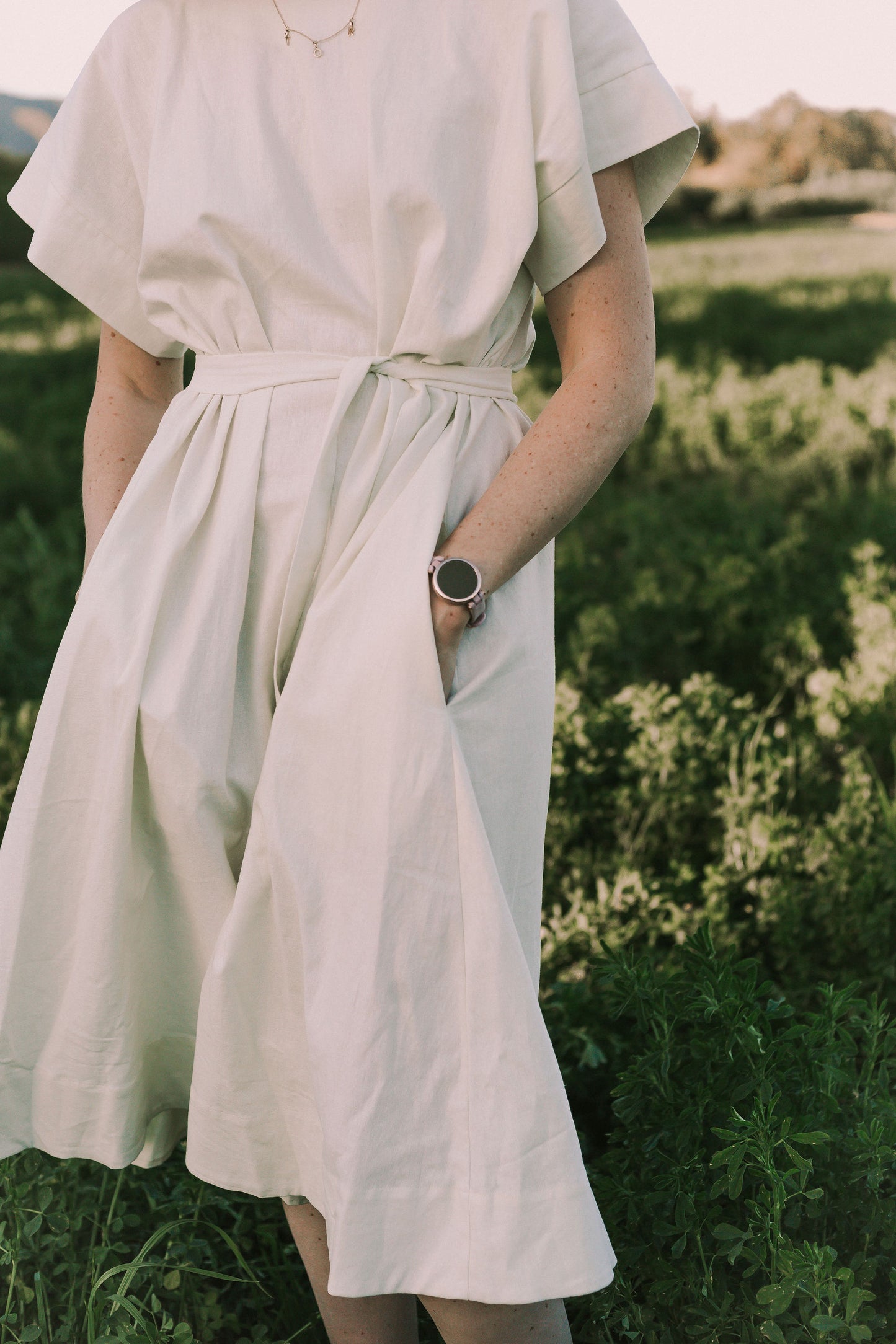 Linen Cotton Midi Dress