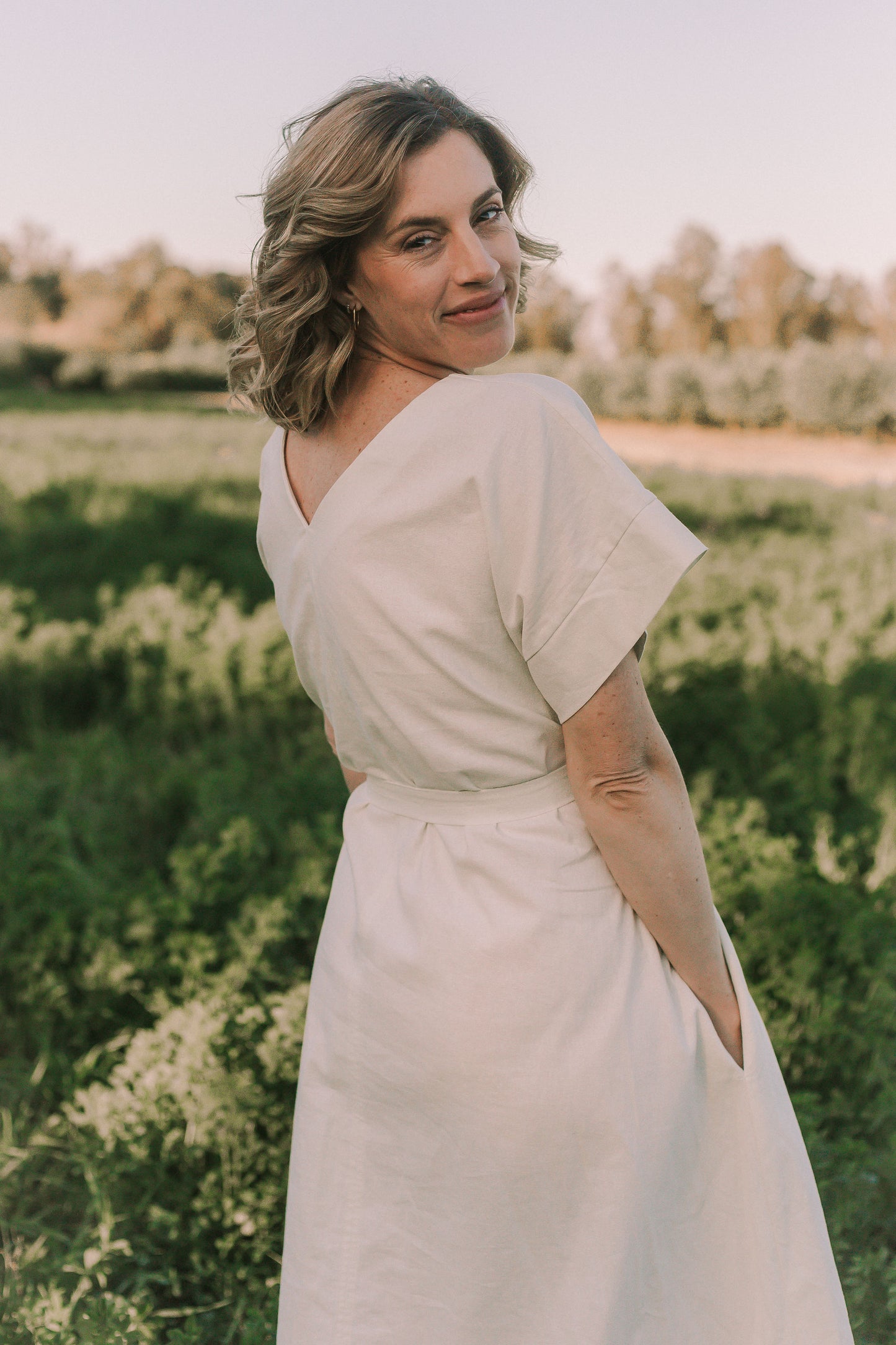 Linen Cotton Midi Dress