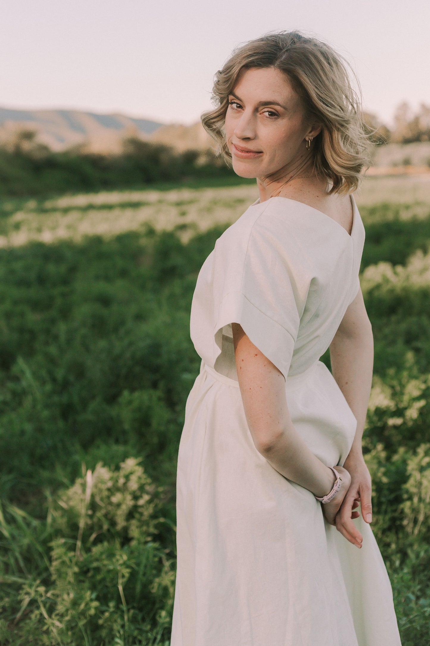 Linen Cotton Midi Dress