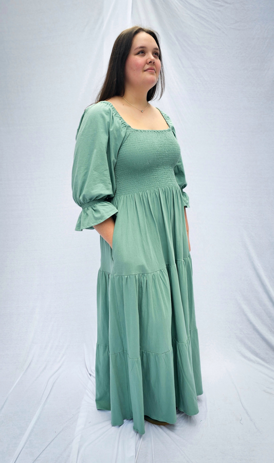 The Cottage Dress - 3 Tiered maxi dress - 100% Cotton