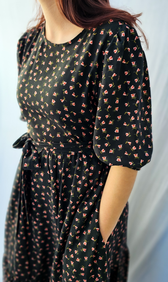 2 Tiered Midi Dress - Tencel