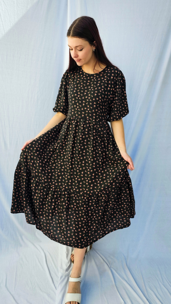 2 Tiered Midi Dress - Tencel