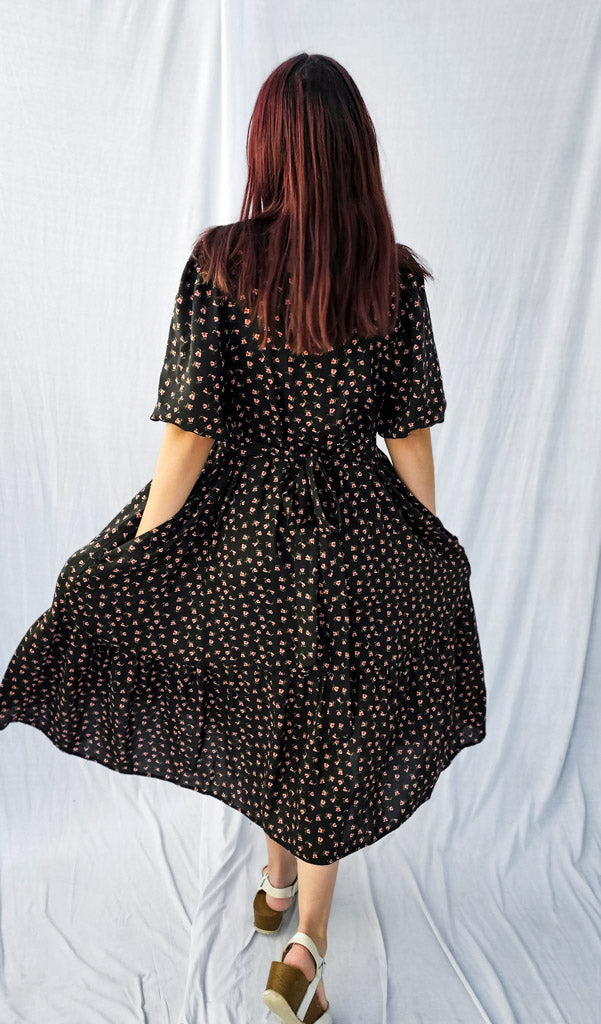 2 Tiered Midi Dress - Tencel