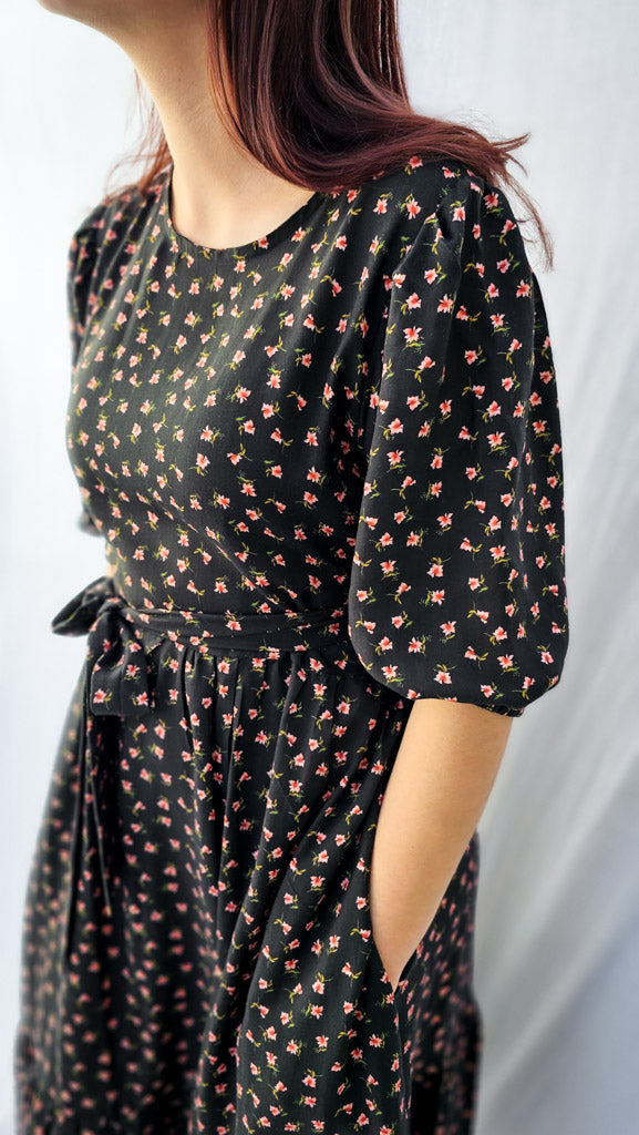 2 Tiered Midi Dress - Tencel