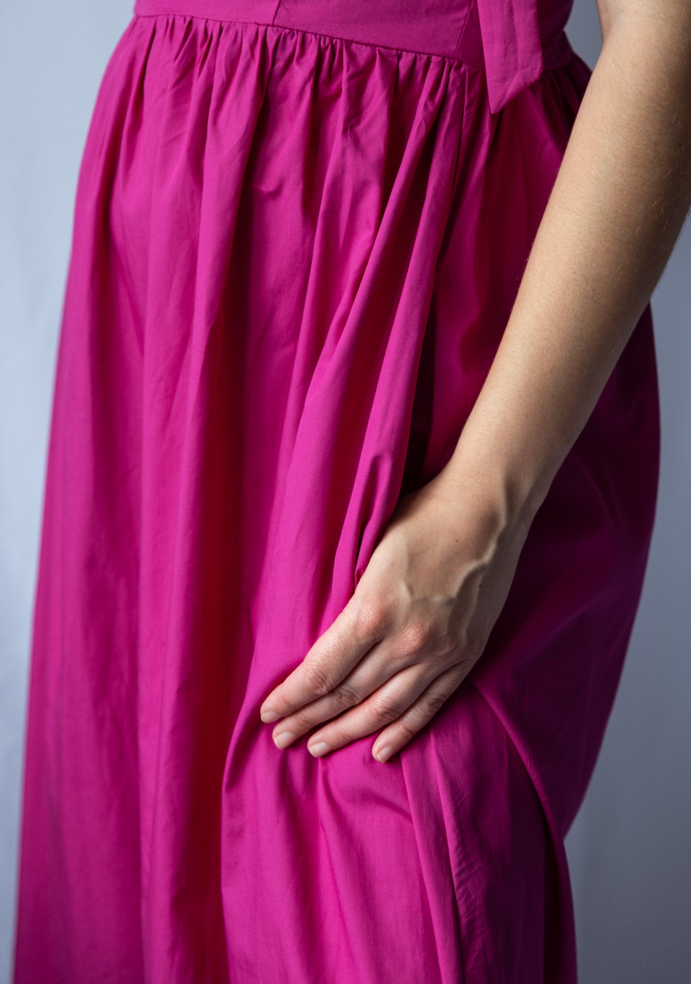 Knots of Love - Bodice Maxi Dress - Poplin