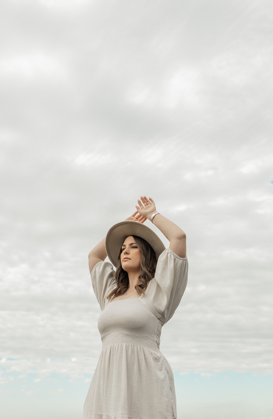 The Cottage Dress - 2 Tiered midi dress - Linen