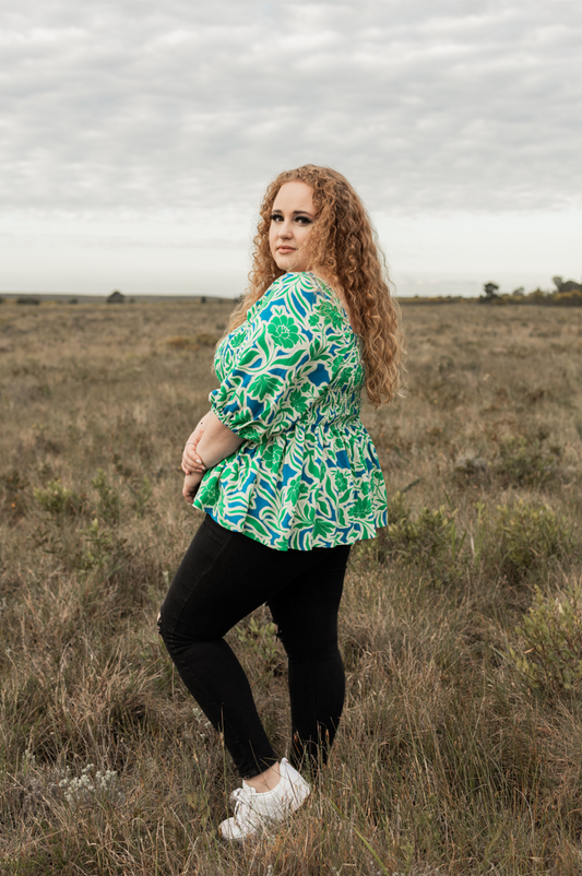 The Cottage Top - Ecovero Viscose Print