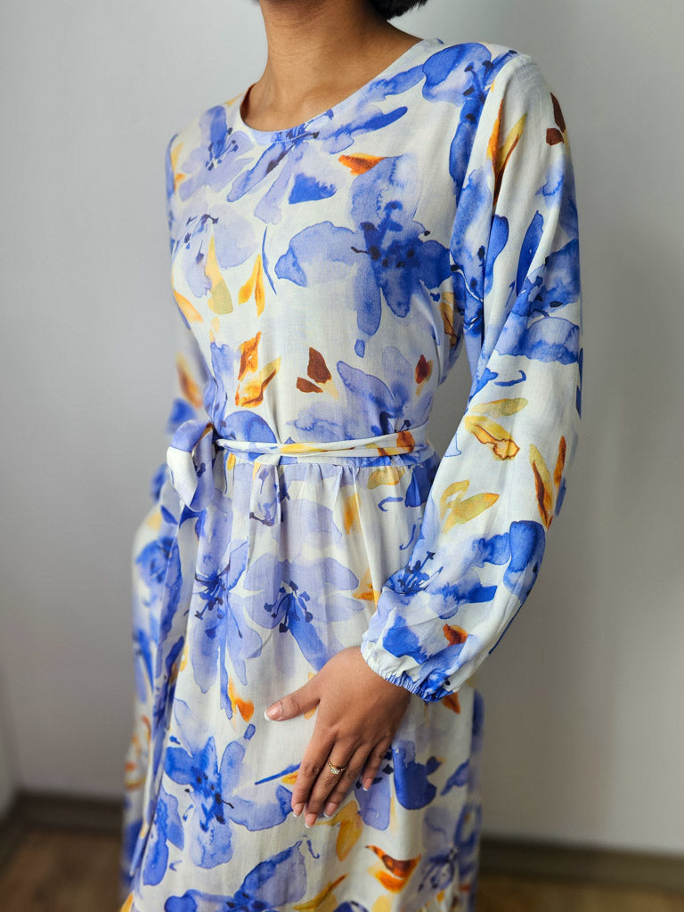 2 Tiered Midi Dress (Non-stretch Fabric)